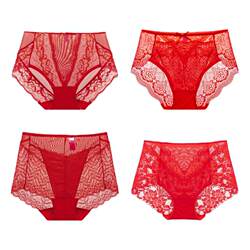 Yinmiao's zodiac year red sexy lace underwear Yinmiao's zodiac year red sexy lace underwear
