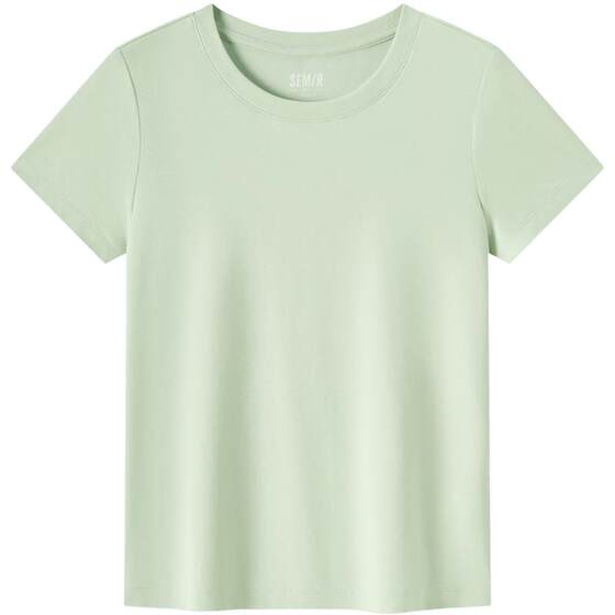 Chen Duling丨Cool T Semir short-sleeved T-shirt for women slim solid color basic summer new round neck white women's clothing 
Chen Duling丨Cool T Semir short-sleeved T-shirt for women slim solid color basic summer new round neck white women's clothing
