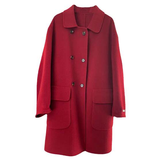 Double -sided wool coat female medium long 2022 autumn and winter Korean version of loose doll collar double row hair woolen coat
Double -sided wool coat female medium long 2022 autumn and winter Korean version of loose doll collar double row hair woolen coat
