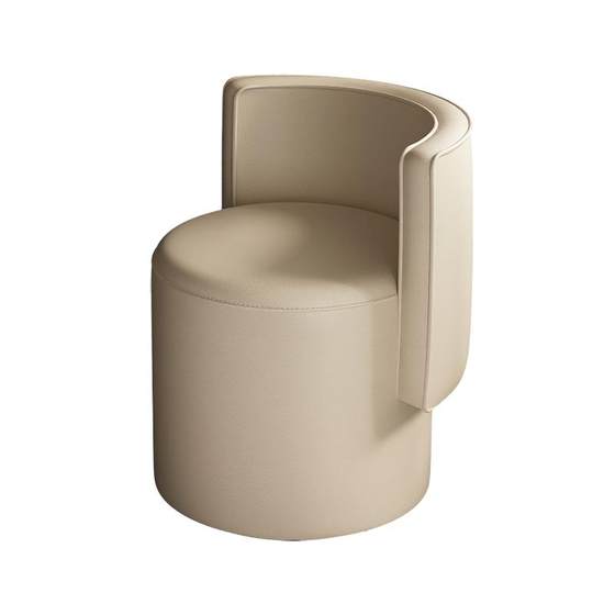 Sanmeng Makeup Stool Light luxury high-end master bedroom rotating makeup chair back solid wood dressing table special stool Sanmeng Makeup Stool Light luxury high-end master bedroom rotating makeup chair back solid wood dressing table special stool