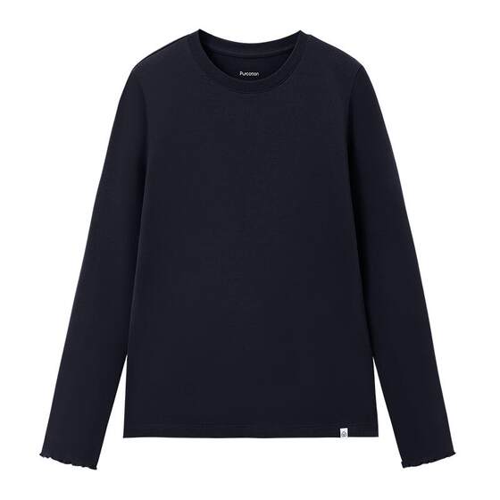 Cotton era women's T-shirt women's knitted long-sleeved top bottoming shirt with autumn and winter pure cotton elastic slimming 
Cotton era women's T-shirt women's knitted long-sleeved top bottoming shirt with autumn and winter pure cotton elastic slimming