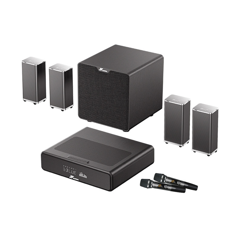 White Wireless Surround Sound System AWOL ThunderBeat Speakers