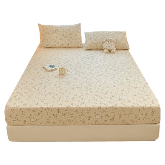 Jingqi A double-layer yarn cover single piece mattress protective cover student dormitory children's full-inclusive bed sheets Jingqi A double-layer yarn cover single piece mattress protective cover student dormitory children's full-inclusive bed sheets