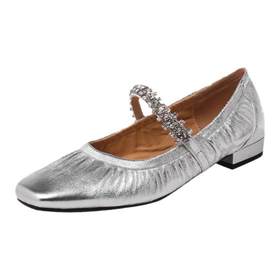 Korean version 2024 new genuine leather square head rhinestone single shoes for women silver temperament low heel flat foot strap low top shoes
Korean version 2024 new genuine leather square head rhinestone single shoes for women silver temperament low heel flat foot strap low top shoes
