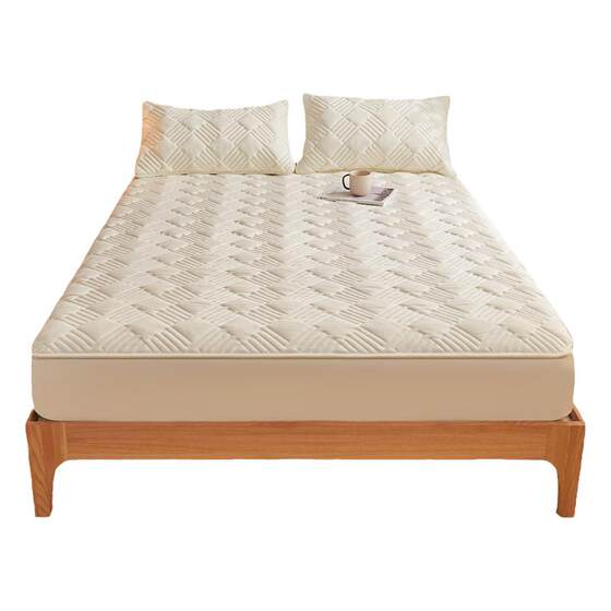Class A wash cotton mattress cover single piece soy thickened cotton mattress full-inclusive anti-slip Simmons mattress protective cover 
Class A wash cotton mattress cover single piece soy thickened cotton mattress full-inclusive anti-slip Simmons mattress protective cover