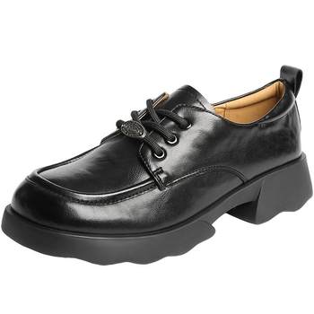 Belle Retro Thick Soled Oxford Shoes Women's 2025 New Black Small Leather Shoes Deep Mouth Single Shoes E1D1DCM5 Belle Retro Thick Soled Oxford Shoes Women's 2025 New Black Small Leather Shoes Deep Mouth Single Shoes E1D1DCM5