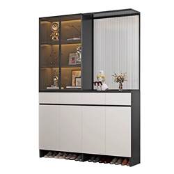 Entrance entrance cabinet facing the living room partition cabinet storage rack light luxury glass cabinet door screen cabinet shoe cabinet integrated Entrance entrance cabinet facing the living room partition cabinet storage rack light luxury glass cabinet door screen cabinet shoe cabinet integrated