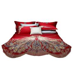 Mercury Home Textiles Embroidered Jacquard Wedding Six-piece Set Mercury Home Textiles Embroidered Jacquard Wedding Six-piece Set