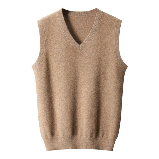 Middle-aged and elderly men's v-neck sleeveless vest knitted warm vest 100 pure cardigan vest vest knitted outside wear
Middle-aged and elderly men's v-neck sleeveless vest knitted warm vest 100 pure cardigan vest vest knitted outside wear