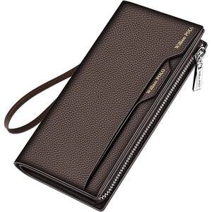 Emperor Paul genuine leather men's wallet 2025 new long multi-card driver's license clutch card wallet Emperor Paul genuine leather men's wallet 2025 new long multi-card driver's license clutch card wallet
