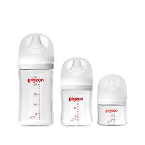 Pigeon glass bottle baby newborn anti -expansion bottle official flagship pacifier wide diameter 160/240ml Pigeon glass bottle baby newborn anti -expansion bottle official flagship pacifier wide diameter 160/240ml