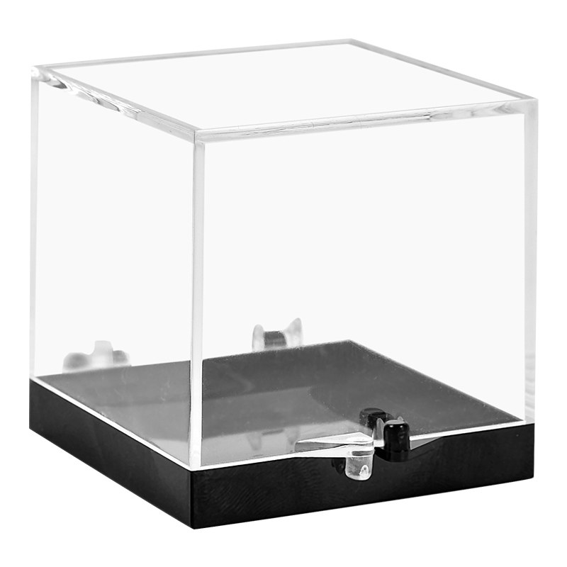 Boîte De Présentation En Bois Pour Minéraux Et Cristaux - 28x18x3,5 Cm - Couvercle Transparent - Vitrine De Collection