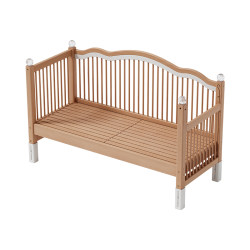 Beech children's bed spliced bed widened bedside solid wood bed baby crib can be lifted and lowered with high guardrails flat to the large bed Beech children's bed spliced bed widened bedside solid wood bed baby crib can be lifted and lowered with high guardrails flat to the large bed