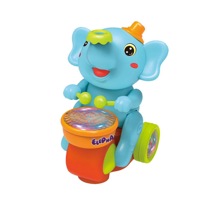 Giocattolo A Vento Per Lettino – Elefante In Legno Con Palline Di Feltro – Sospensione Miniatura Per Neonati E Bambine – Fatto A Mano