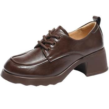 Belle British thick-heeled Oxford loafers for women spring new black small leather shoes thick-soled single shoes D3V1DAM5 Belle British thick-heeled Oxford loafers for women spring new black small leather shoes thick-soled single shoes D3V1DAM5