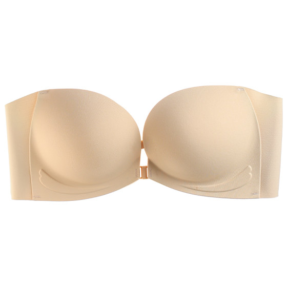 Double front buckle strapless underwear for women with anti-slip, small chest, large and exposed shoulders, special markless strapless bra for anti-exposed bra 
Double front buckle strapless underwear for women with anti-slip, small chest, large and exposed shoulders, special markless strapless bra for anti-exposed bra
