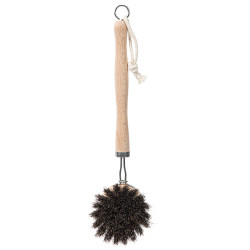Frost Mountain coconut palm pot brush long-handled cleaning brush kitchen sink gap cleaning hard-bristled beech wood handle household pot washing brush Frost Mountain coconut palm pot brush long-handled cleaning brush kitchen sink gap cleaning hard-bristled beech wood handle household pot washing brush