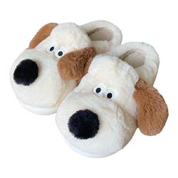 Casual home soft-soled cute three-dimensional dog cotton slippers Casual home soft-soled cute three-dimensional dog cotton slippers
