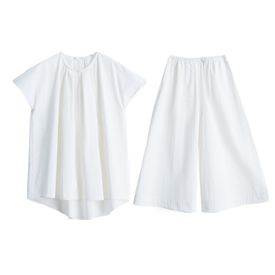 FuxU Breathable silhouette air cotton classic pleated design lazy skirt suit/shirt/wide leg pants
FuxU Breathable silhouette air cotton classic pleated design lazy skirt suit/shirt/wide leg pants