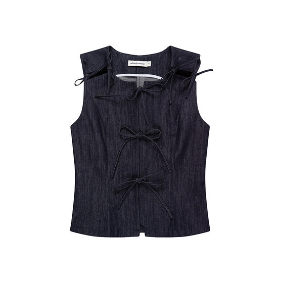 whiteiswhite denim vest vest for women wearing round neck horse clip bow short sleeveless vest top for women
whiteiswhite denim vest vest for women wearing round neck horse clip bow short sleeveless vest top for women