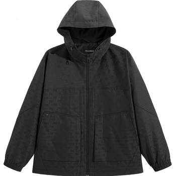 Peacebird men's dark pattern jacquard hooded jacket
 Peacebird men's dark pattern jacquard hooded jacket