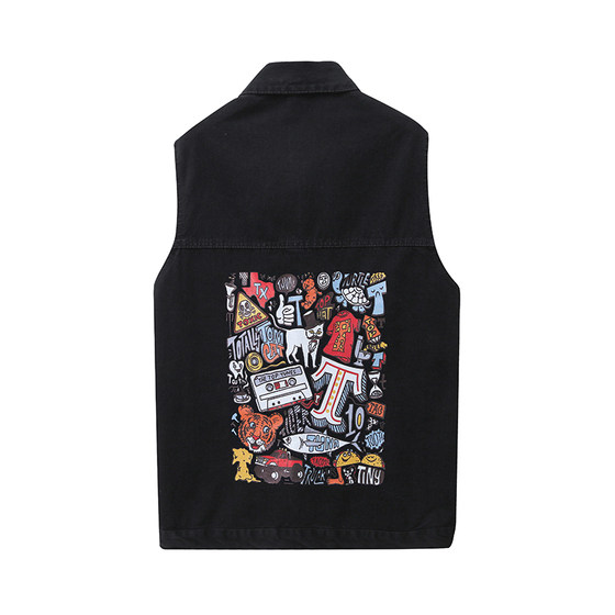 Black denim vest for women 2025 spring and autumn new Korean version stand collar versatile casual slim sleeveless vest horse clip
Black denim vest for women 2025 spring and autumn new Korean version stand collar versatile casual slim sleeveless vest horse clip