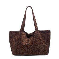 2025 Autumn and Winter New Large Capacity Retro Leopard Print Tote Bag Women's Fashion Versatile Commuting Shoulder Bag Commuting Bag 2025 Autumn and Winter New Large Capacity Retro Leopard Print Tote Bag Women's Fashion Versatile Commuting Shoulder Bag Commuting Bag