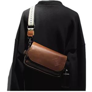 Japanese retro shipbuilding bag small shoulder bag shoulder zipper flippack backpack small square bag casual diagonal chest bag men's bag Japanese retro shipbuilding bag small shoulder bag shoulder zipper flippack backpack small square bag casual diagonal chest bag men's bag