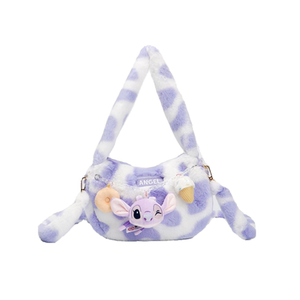 Genuine Disney Women's Plush Satchel Kiki Judy Stitch Winnie the Strawberry Bear Shoulder Handbag 
Genuine Disney Women's Plush Satchel Kiki Judy Stitch Winnie the Strawberry Bear Shoulder Handbag