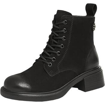 Tata him her Makino mountain forest thick heel retro Martin boots sheepskin short boots plus velvet height increasing women's shoes WZQ02DD4 Tata him her Makino mountain forest thick heel retro Martin boots sheepskin short boots plus velvet height increasing women's shoes WZQ02DD4