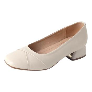 Large size women's shoes genuine leather mid-heel soft sole versatile single shoes for women 
Large size women's shoes genuine leather mid-heel soft sole versatile single shoes for women