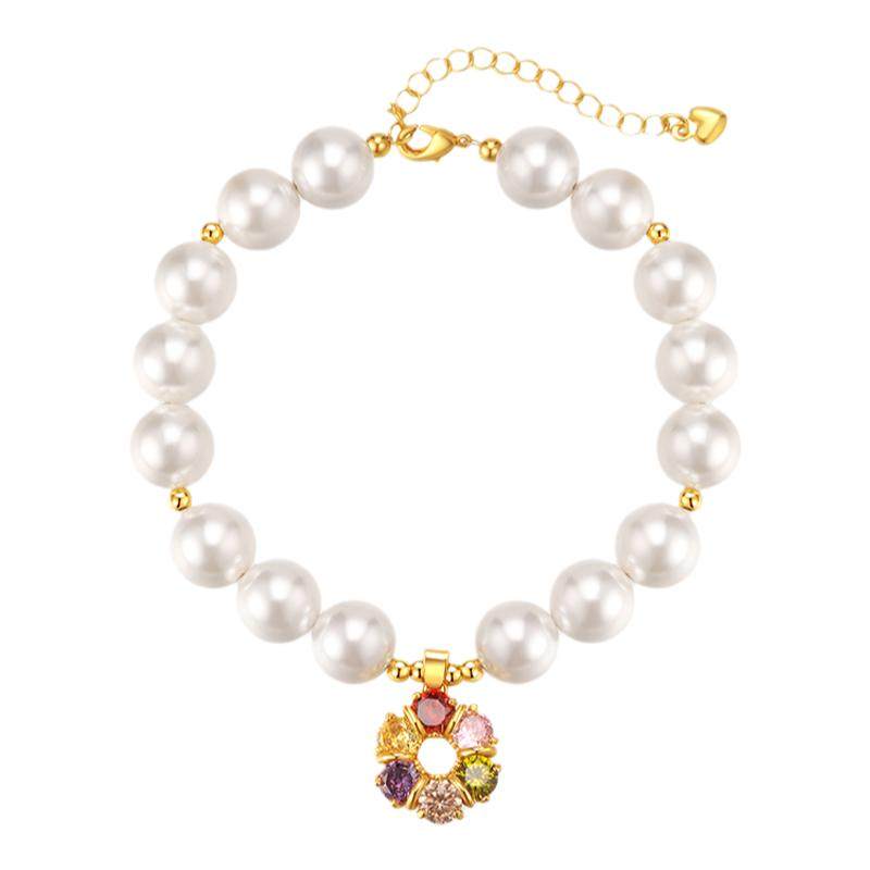 Meow Beast Pearl Cat Necklace Puppy Pet Jewelry