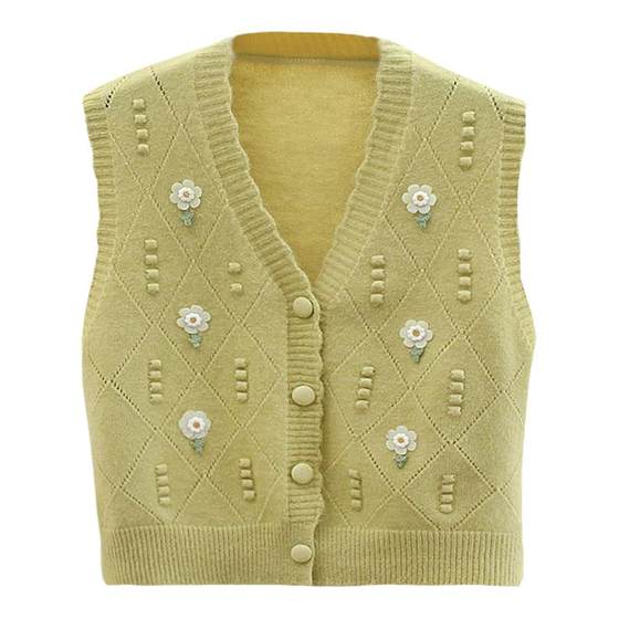 Short knitted vest for women in spring and autumn fashionable V-neck unique layered sweater vest cardigan loose crander exterior
Short knitted vest for women in spring and autumn fashionable V-neck unique layered sweater vest cardigan loose crander exterior