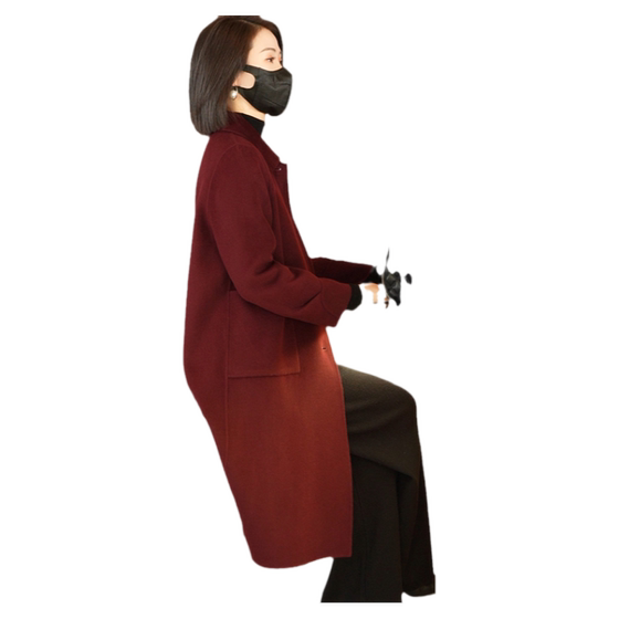 Double -sided woolen coat Korean version of wine red woolen coat 2024 autumn and winter new mid -length casual mother
Double -sided woolen coat Korean version of wine red woolen coat 2024 autumn and winter new mid -length casual mother