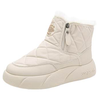 Women's fur one-piece snow boots 
Women's fur one-piece snow boots