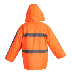 Sanitation thickened cotton clothing with reflective strips, mid-length winter labor protection work clothes, multi-functional coats and cotton-padded jackets Sanitation thickened cotton clothing with reflective strips, mid-length winter labor protection work clothes, multi-functional coats and cotton-padded jackets
