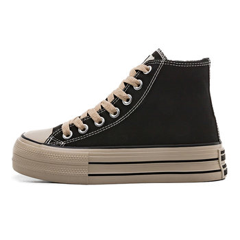 People with thick bottom round head casual and velvet canvas shoes
 People with thick bottom round head casual and velvet canvas shoes