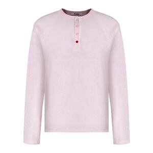 Fano casual texture, snowflake cotton bright color buckle embellished shoulder sleeves Henry collar long sleeves T-shirt for women for autumn 
Fano casual texture, snowflake cotton bright color buckle embellished shoulder sleeves Henry collar long sleeves T-shirt for women for autumn