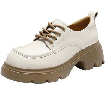 Belle British style retro thick-soled Oxford shoes for women 25 new black small leather shoes deep mouth single shoes E1X1DC pre- Belle British style retro thick-soled Oxford shoes for women 25 new black small leather shoes deep mouth single shoes E1X1DC pre-