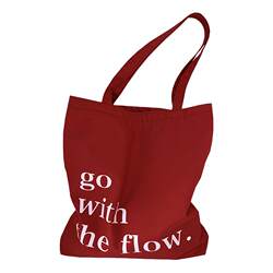 Canvas bag with red zipper simple letters large capacity Canvas bag with red zipper simple letters large capacity