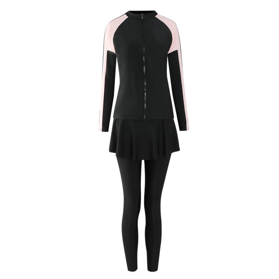 Large size swimsuit female split dives long -sleeved zipper sunscreen trousers sports jellyfish diving clothes increase swimwear Large size swimsuit female split dives long -sleeved zipper sunscreen trousers sports jellyfish diving clothes increase swimwear