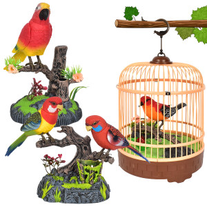 Western Knight Simulation Sound Control Bird Electric Sensing Parrot will call a meeting to talk about pet bird cage children's toys Western Knight Simulation Sound Control Bird Electric Sensing Parrot will call a meeting to talk about pet bird cage children's toys