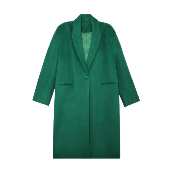 Chenmian green mid -length woolen coat female autumn and winter Korean version of temperament, loose long -sleeved woolen jacket
Chenmian green mid -length woolen coat female autumn and winter Korean version of temperament, loose long -sleeved woolen jacket