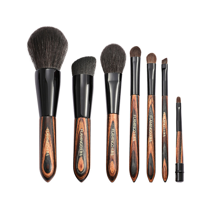 Set de Brochas de Maquillaje Flamingo Pelo Animal Colección