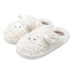 Cute lamb cotton slippers for women autumn and winter thickened outer wear Cute lamb cotton slippers for women autumn and winter thickened outer wear