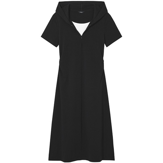 Hot-wind women's black dress 2025 autumn new hooded knitted skirt slim fit a line umbrella skirt Hot-wind women's black dress 2025 autumn new hooded knitted skirt slim fit a line umbrella skirt