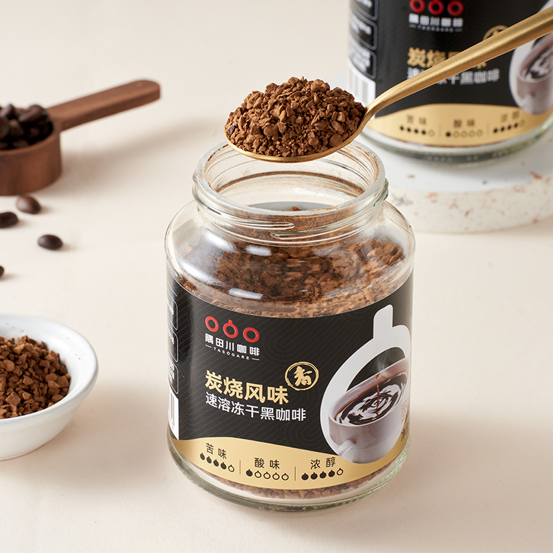 韩国进口，TASOGARE 隅田川 炭烧风味速溶冻干黑咖啡 90g*2罐 送金属勺