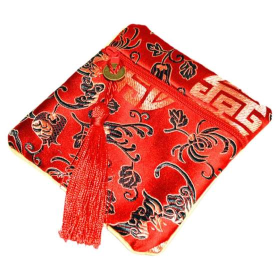 Gifts to foreigners abroad Chinese style embroidery Silk Yunjin Coin Wallet Folk special crafts Gifts to foreigners abroad Chinese style embroidery Silk Yunjin Coin Wallet Folk special crafts