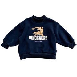 Boys' one-piece fleece sweatshirt warm half turtleneck Boys' one-piece fleece sweatshirt warm half turtleneck