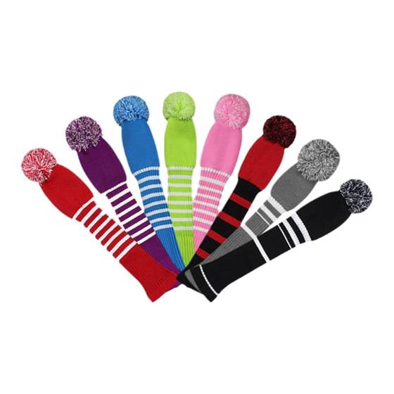 Golf club cover, wooden club cover, iron club cover, cute and novel striped knitted wool protective cover, club head cover, club cap
Golf club cover, wooden club cover, iron club cover, cute and novel striped knitted wool protective cover, club head cover, club cap